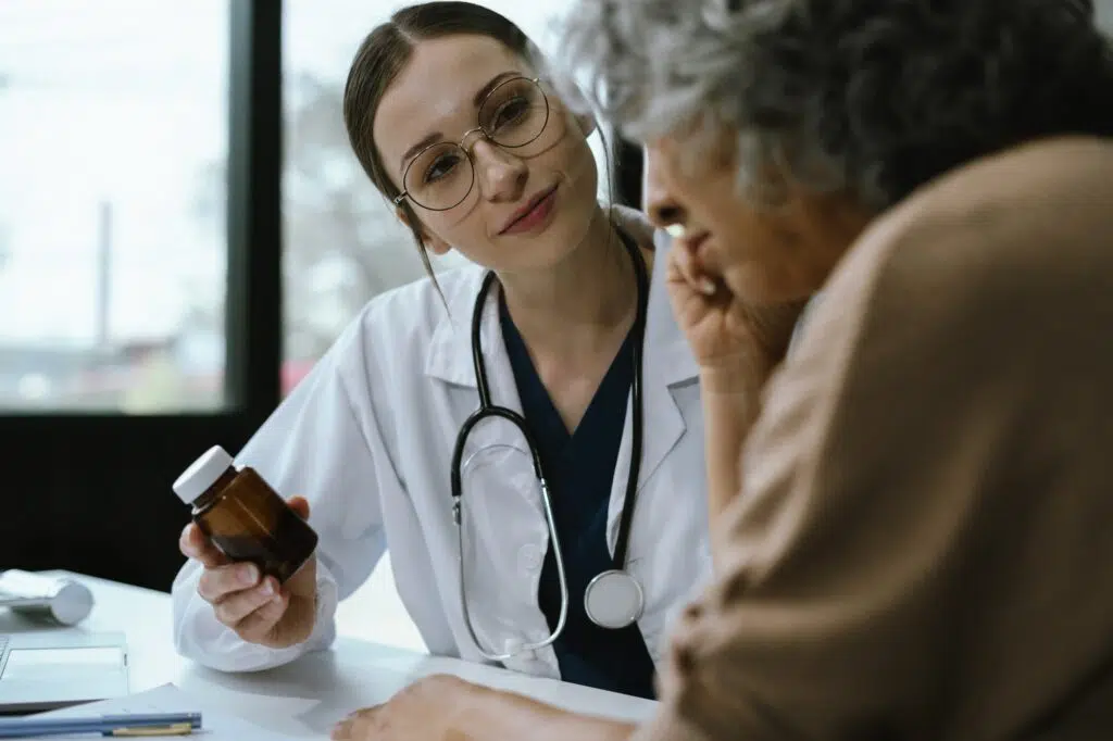 Stressed patient are treated by a psychologist or doctor in a psychiatric clinic.